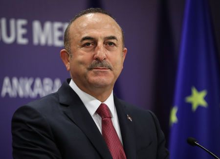 turkey 039 s foreign minister mevlut cavusoglu attends a news conference in ankara turkey photo afp