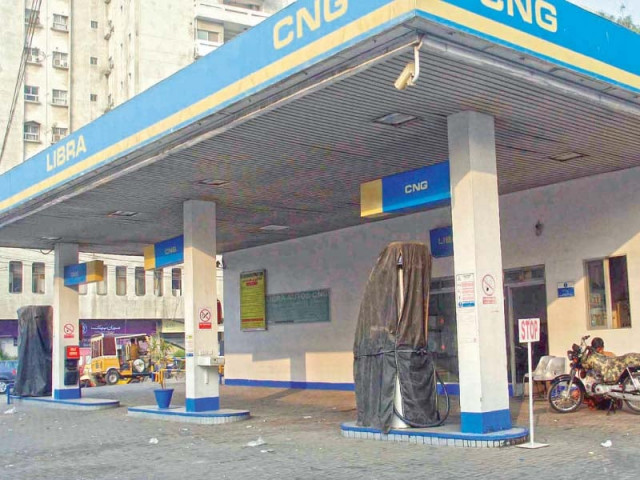 cng stations across the province have been forced to shut down indefinitely after the ssgc suspended gas supply to them photo online