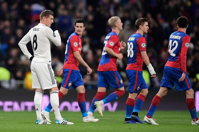 confidence crusher the champions league holders real madrid crashed to a 3 0 loss to cska moscow at the santiago bernabeu although they had already qualified as group g winners before kick off photo afp confidence crusher the champions league holders real madrid crashed to a 3 0 loss to cska moscow at the santiago bernabeu although they had already qualified as group g winners before kick off photo afp