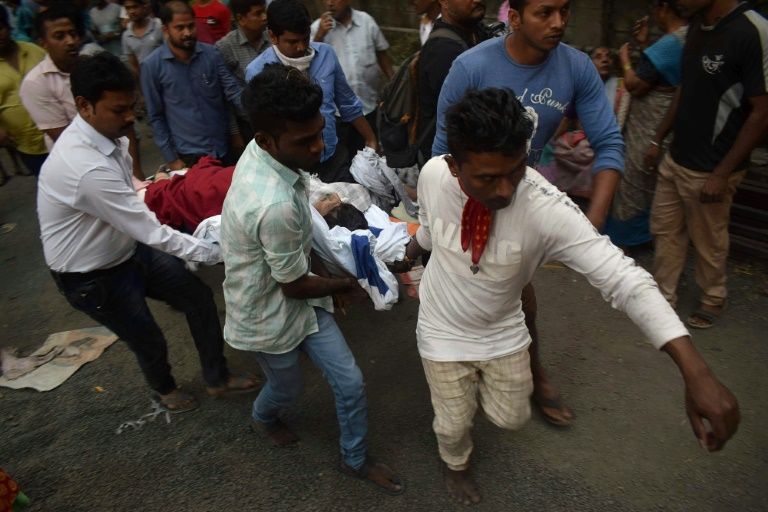 around 150 people have been rescued from a hospital fire in mumbai and at least six have died photo afp