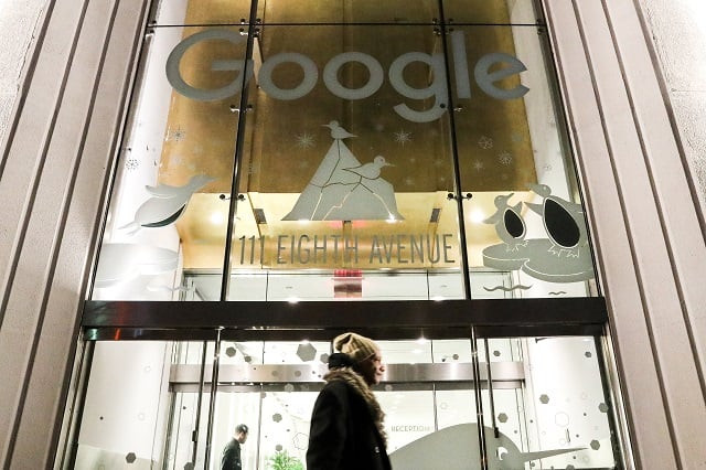 a pedestrian walks past google headquarters in the manhattan borough of new york city new york us december 17 2018 photo reuters a pedestrian walks past google headquarters in the manhattan borough of new york city new york us december 17 2018 photo reuters