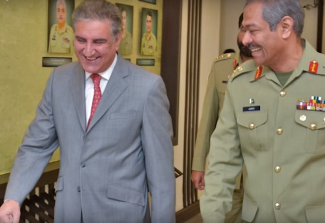 fm qureshi says the government is trying to turn country s geo strategic location into geo strategic asset photo ispr