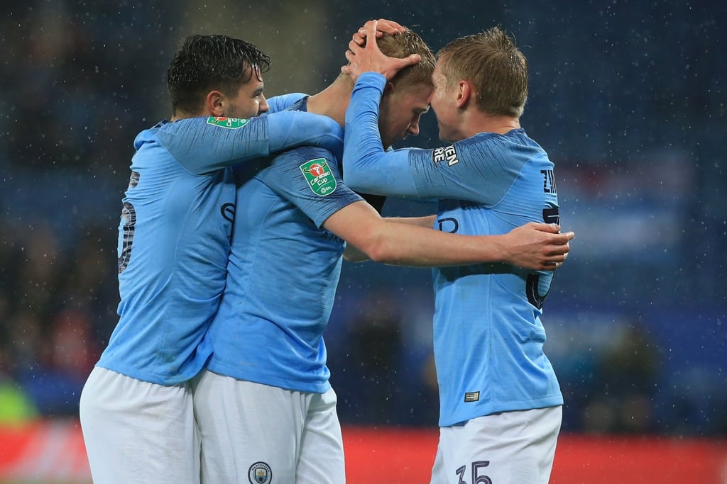 return of starman pep guardiola 039 s side took the lead when kevin de bruyne marked his return from injury with a fine finish in the first half at the king power stadium photo afp