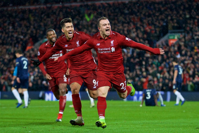 shaqiri announced himself in spectacular style scoring with an overhead kick in an international champions cup win over manchester united in ann arbor in july photo afp shaqiri announced himself in spectacular style scoring with an overhead kick in an international champions cup win over manchester united in ann arbor in july photo afp