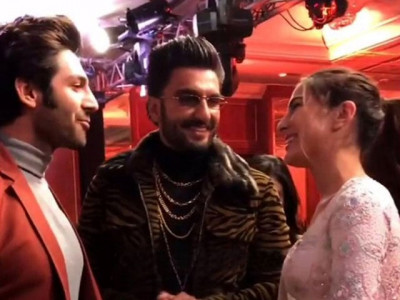ranveer singh plays cupid for sara ali khan kartik aaryan