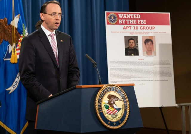 us deputy attorney general rod rosenstein said the indictment of the two men was meant to rebuff 039 china 039 s economic aggression 039 us deputy attorney general rod rosenstein said the indictment of the two men was meant to rebuff 039 china 039 s economic aggression 039