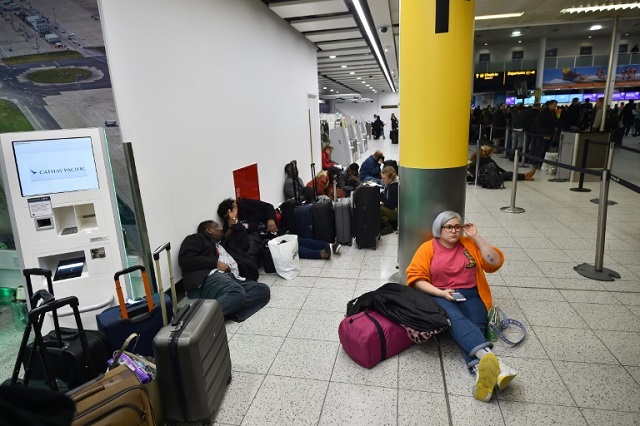 around 120 000 passengers had their flights cancelled during the chaos photo afp