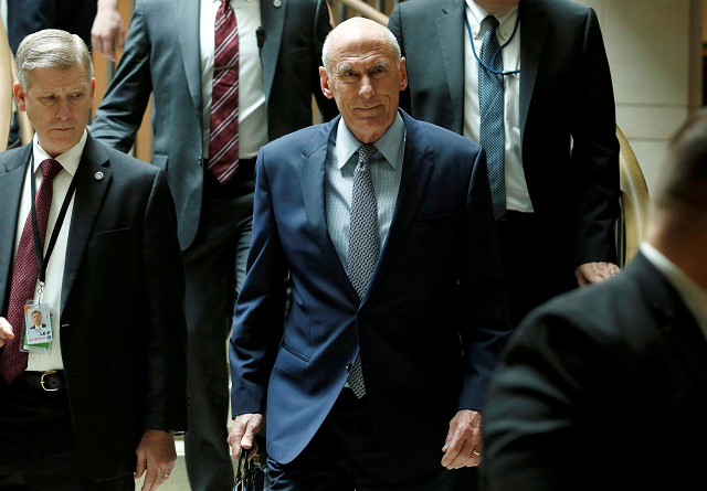 director of national intelligence dan coats arrives for a closed senators only capitol hill briefing on election security at the us capitol in washington us august 22 2018 photo reuters