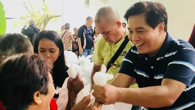 philippine lawmaker rodel batocabe was giving out christmas gifts at an event when he was shot dead photo afp