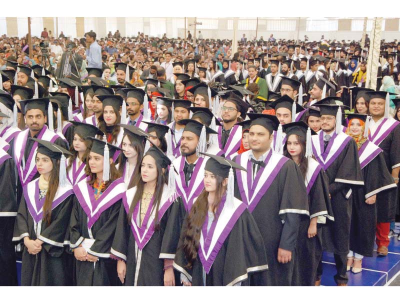 students hold their heads high as they receive their degrees in the 19th annual convocation photo ppi