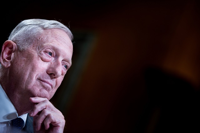 us secretary of defense james mattis listens during a hearing of the senate appropriations committee subcommittee photo afp