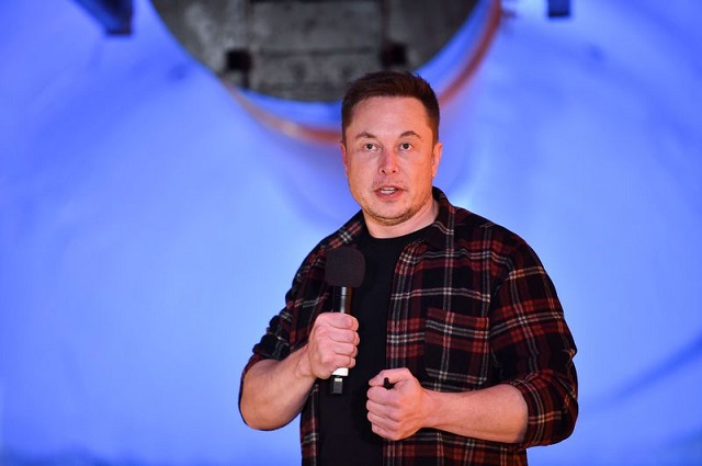 tesla founder elon musk speaks at the unveiling event by quot the boring company quot for the test tunnel of a proposed underground transportation network across los angeles county in hawthorne california us december 18 2018 photo reuters