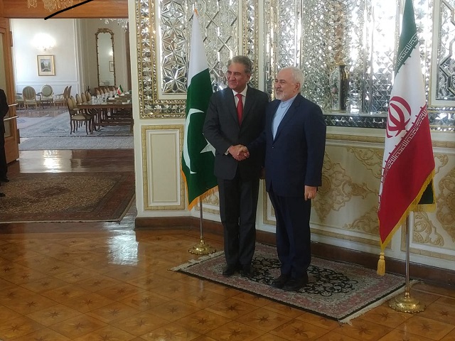 delegation headed by fm qureshi holds high level talks with iranian counterpart photo radio pakistan