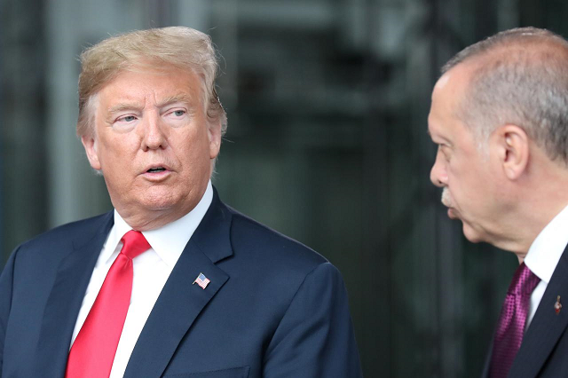 erdogan welcomed trump s abrupt decision last week to withdraw american troops from syria photo reuters