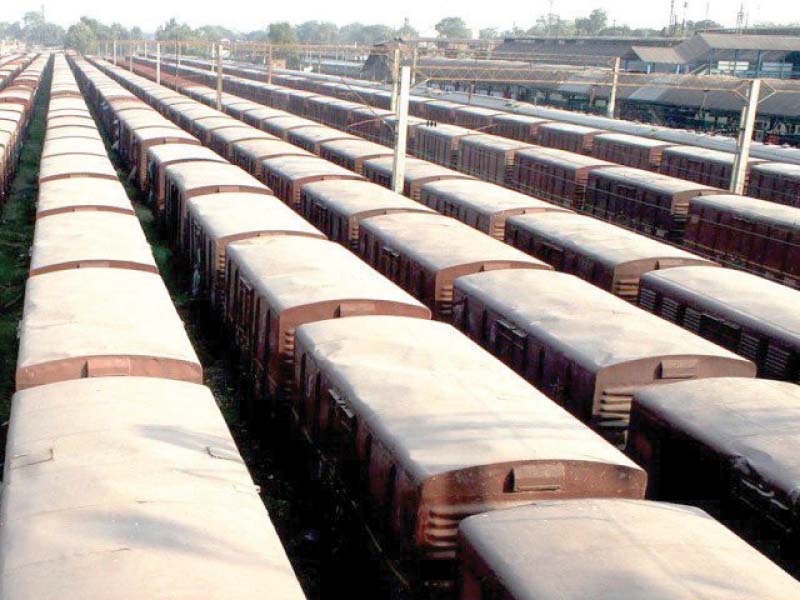 the railways may hand over all cargo trains to the business community for transporting import and export goods from karachi to upcountry dry ports photo file