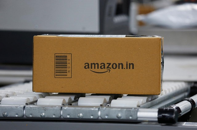 a shipment moves on a conveyor belt at an amazon fulfillment centre blr7 on the outskirts of bengaluru india september 18 2018 photo reuters