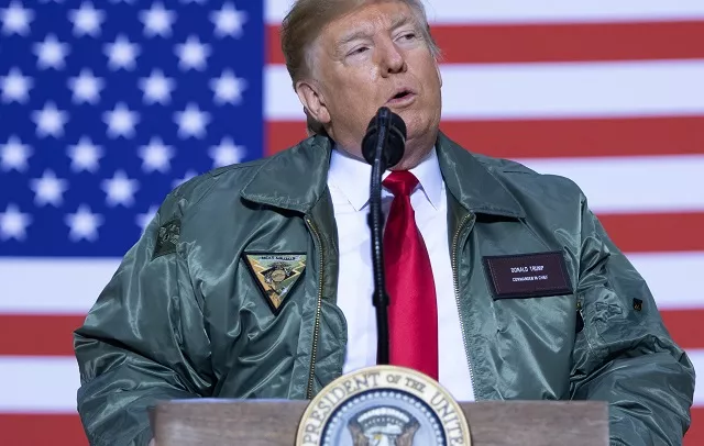us president donald trump speaks to members of the us military during an unannounced trip to al asad air base in iraq december 26 2018 photo afp us president donald trump speaks to members of the us military during an unannounced trip to al asad air base in iraq december 26 2018 photo afp