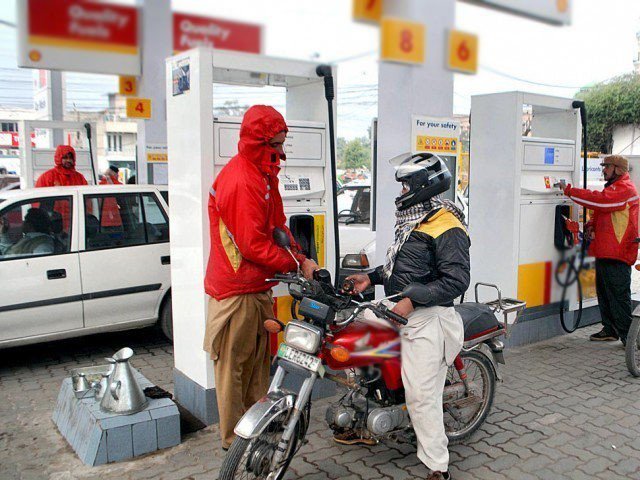 pump bicycle at petrol station