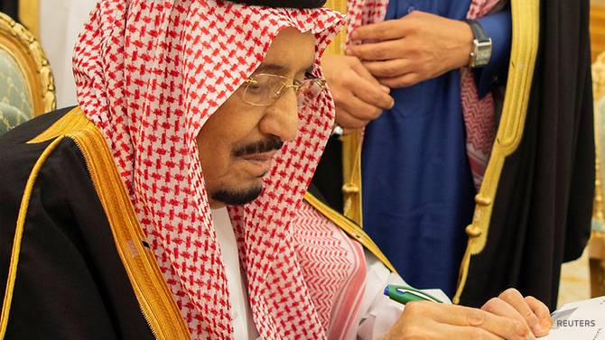 saudi arabia 039 s king salman bin abdulaziz al saud signs documents during the 2019 budget meeting in riyadh saudi arabia photo reuters