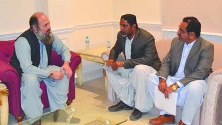chief minister jam kamal exchange views with a delegation from lasbela at cm office in quetta photo express