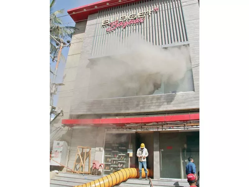 the store filled up with smoke after the fire which took eight hours to be put out photo online the store filled up with smoke after the fire which took eight hours to be put out photo online