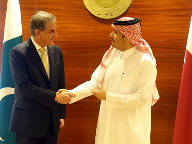 foreign minister meets the top qatari leadership in his day long official visit photo radio pakistan