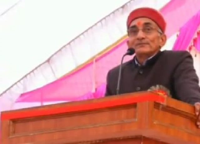 if you re a student of this university never come crying to me said raja ram yadav vice chancellor of purvanchal university in a speech indian media screengrab if you re a student of this university never come crying to me said raja ram yadav vice chancellor of purvanchal university in a speech indian media screengrab