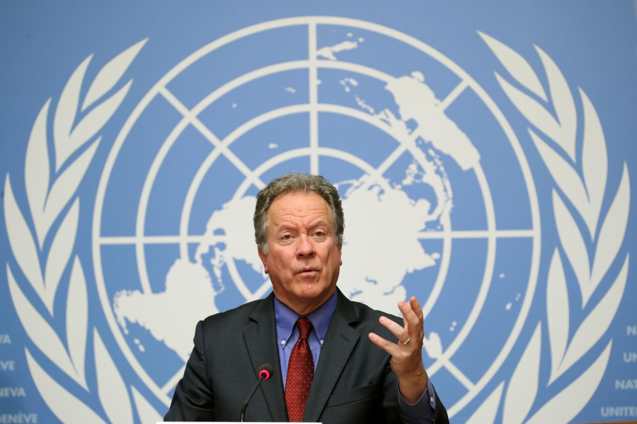 the world food programme wfp executive director david beasley attends a news conference on the food security in yemen at the united nations in geneva switzerland december 4 2018 photo reuters