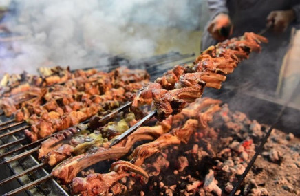 in this picture taken on december 6 2018 a pakistani man cooks grilled meat at the charsi hashish tikka restaurant in namak mandi in peshawar the sweet aroma of mutton smoke drifts through a maze of crumbling alleyways a barbecue tang that for decades has lured meat eaters from across pakistan to the frontier city of peshawar the ancient city capital of northwestern khyber pakhtunkhwa province has retained its reputation for some of pakistan 039 s tastiest cuisine despite taking the brunt of the country 039 s bloody war with militancy photo by abdul majeed afp