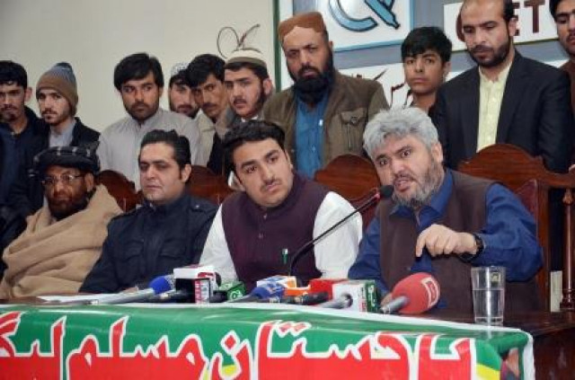 pml n balochistan chapter secretary general jamal shah along with party workers during a press conference in quetta photo online pml n balochistan chapter secretary general jamal shah along with party workers during a press conference in quetta photo online