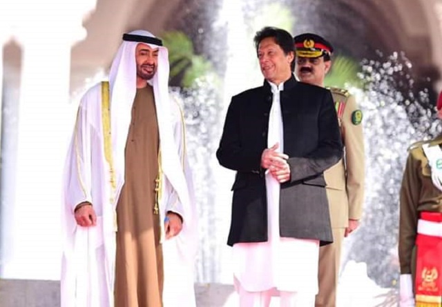 prince muhammed bin zayed held one to one meeting with pm imran khan in islamabad photo pid