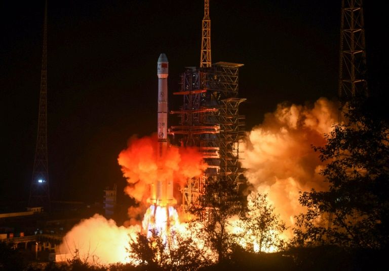 a chinese long march 3b rocket lifting off on december 8 2018 carrying a rover that landed on the dark side of the moon photo afp