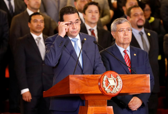 guatemalan president jimmy morales holds a news conference to announce the ending of the mandate of the un backed anti graft commission cicig in guatemala city guatemala photo reuters