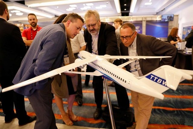 airplane manufacturer boeing shows a new iteration of an airplane wing system at the american institute of aeronautics and astronautics during the aiaa science and technology forum and exposition in san diego california us january 8 2019 photo reuters