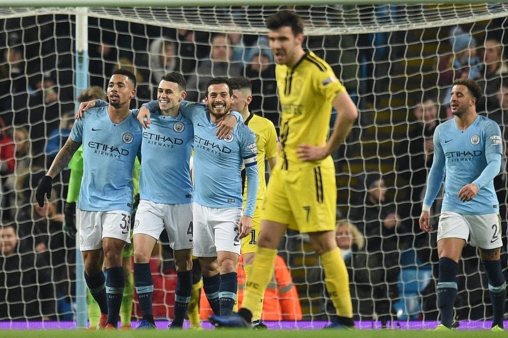 still a strong side after also thrashing rotherham 7 0 in the fa cup on sunday with a much changed side guardiola was able to again hand a rest to a number of his key players during the 9 0 humiliation photo afp