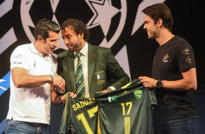 pakistan football captain saddam hussain amazed after sharing stage with kaka figo