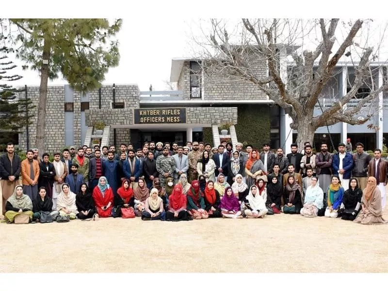 uop students and faculty with their hosts at khyber rifles mess photo express uop students and faculty with their hosts at khyber rifles mess photo express