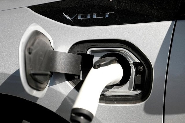 a chevrolet volt plug in hybrid vehicle is being charged at stewart chevrolet in colma california us october 3 2017 photo reuters a chevrolet volt plug in hybrid vehicle is being charged at stewart chevrolet in colma california us october 3 2017 photo reuters