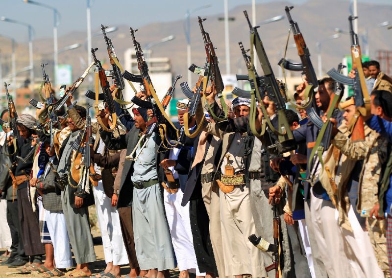 supporters of yemen 039 s huthi rebels gather in the capital sanaa photo afp