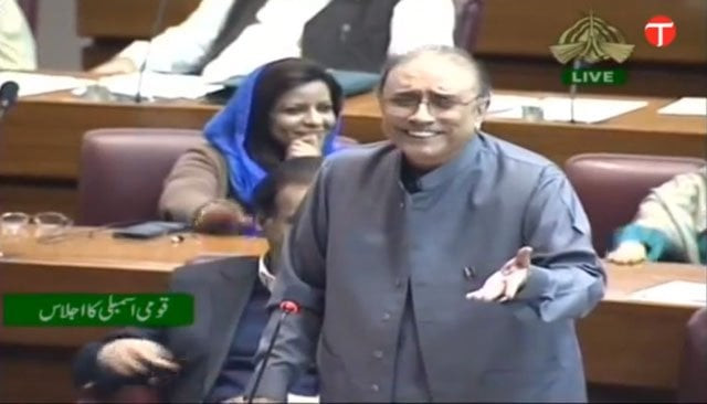 ppp co chairman asif ali zardari during national assembly session express screengrab ppp co chairman asif ali zardari during national assembly session express screengrab