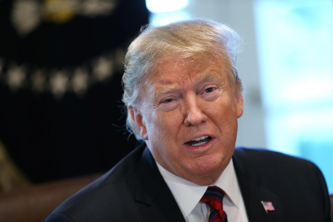 us president donald trump speaks during a quot roundtable discussion on border security and safe communities quot with state local and community leaders in the cabinet room of the white house in washington us photo reuters