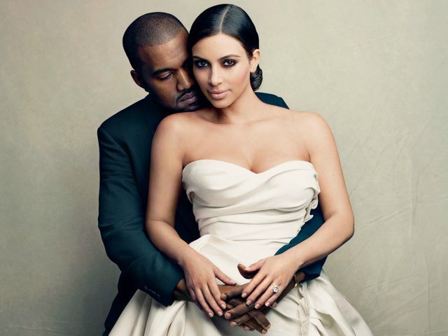 kim kardashian and kanye west photo file