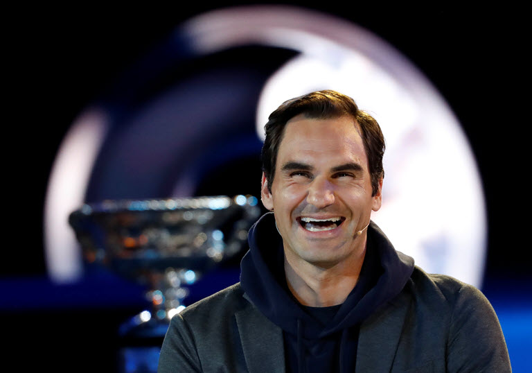 the swiss master is bidding for his 21st grand slam crown and a hat trick of melbourne titles this year and he sailed into the third round on wednesday with a straight sets win over british qualifier dan evans photo reuters