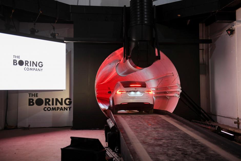 the boring company unveils the first test tunnel of a proposed underground transportation network across los angeles county during an event in hawthorne california u s december 18 2018 robyn beck pool via reuters the boring company unveils the first test tunnel of a proposed underground transportation network across los angeles county during an event in hawthorne california u s december 18 2018 robyn beck pool via reuters