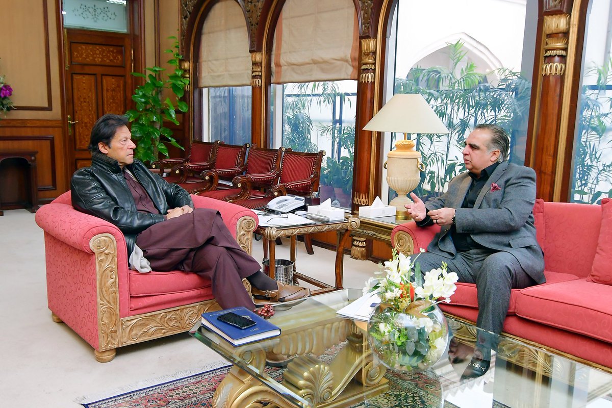 sindh governor imran ismail calls on pm imran khan at the pm house in islamabad photo imran ismail twitter