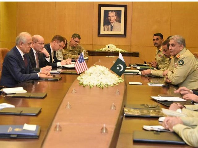 us delegation headed by zalmay khalilzad meets amry delegation at the ghq in rawalpindi photo ispr