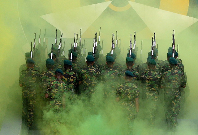 sri lanka police special task force stf soldiers stand during a passing out parade at katukurunda some 40 kms south of colombo on january 16 2019 photo afp