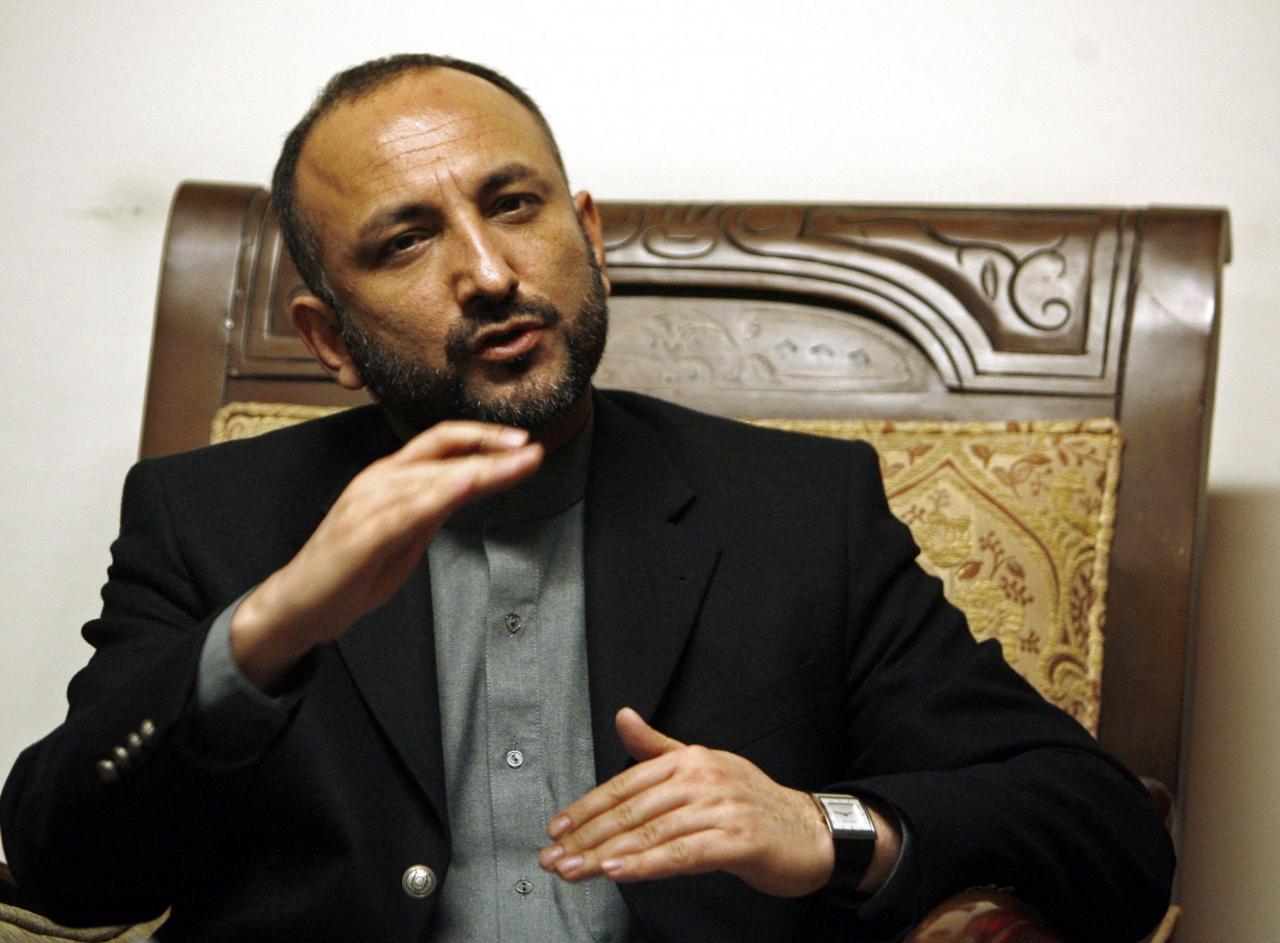 afghan interior minister mohammad hanif atmar speaks with reporters in kabul photo reuters