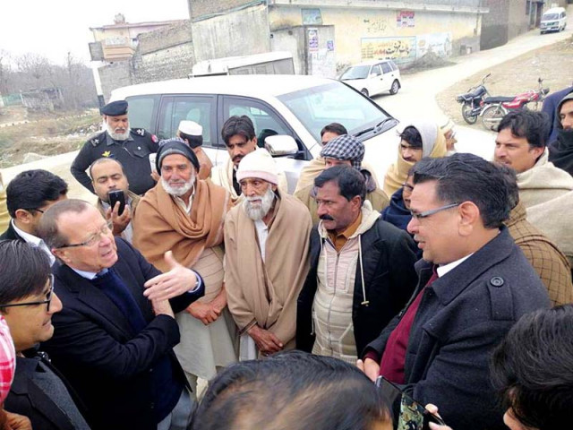 german ambassador martin kobler interacts with local people in haripur photo express german ambassador martin kobler interacts with local people in haripur photo express
