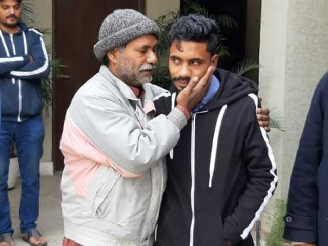 ali haider with his father photo express ali haider with his father photo express